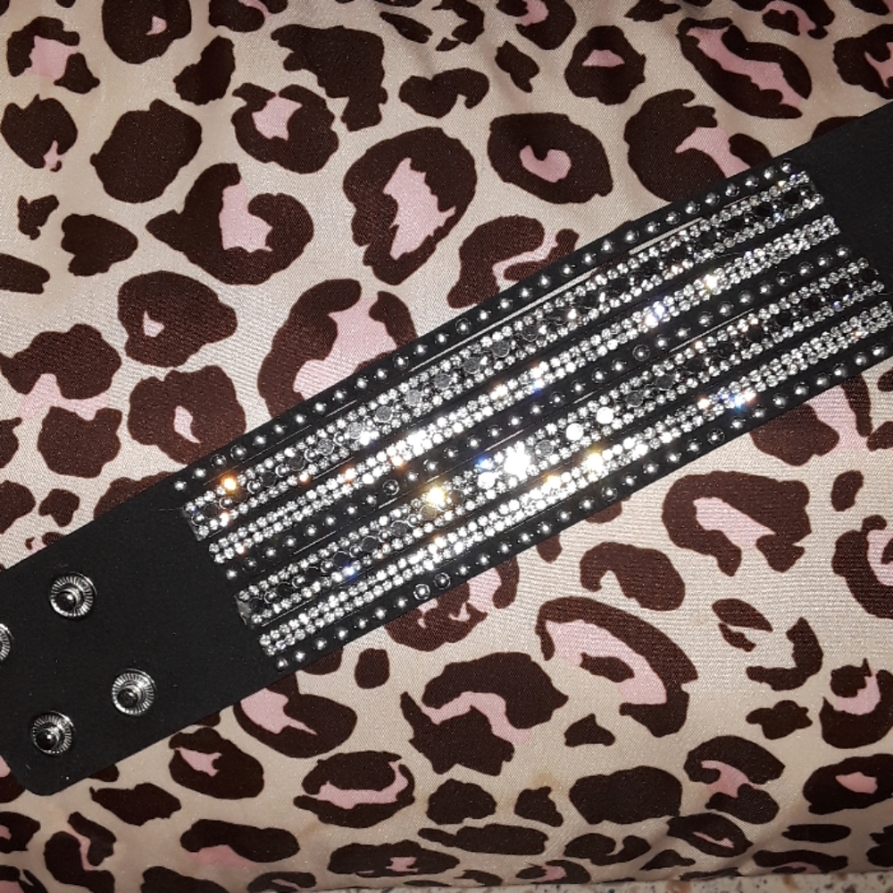 Black leather bracelet